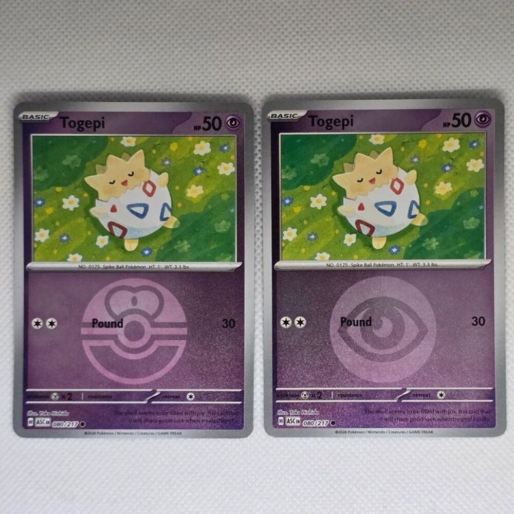 togepi #80 (2) card set pokemon ascended heroes
